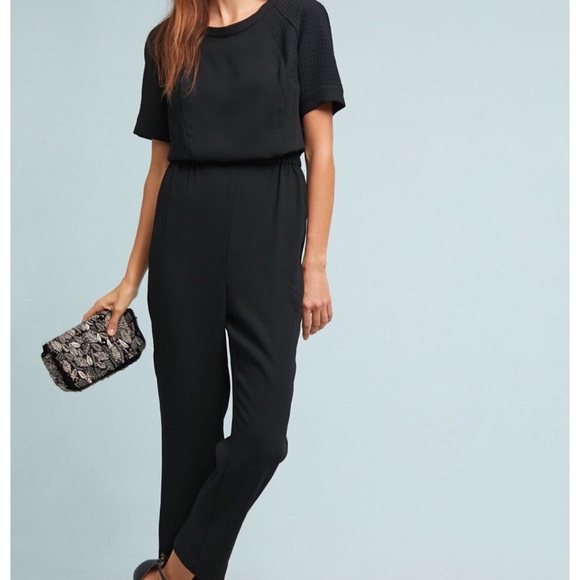 Anthropologie Pants - Anthropologie Cartonnier Black Allegory Jumpsuit L
